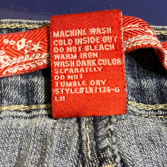 COS Jeans Women's Capri Pants Lightweight Denim Floral Decals Size 12 - Picture 7 of 7